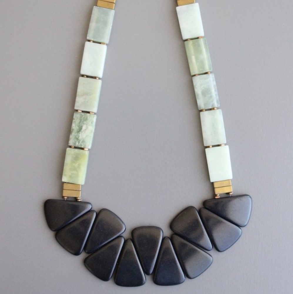 Rylan Necklace - Brass & Green Aventurine